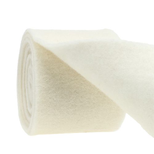 Floristik24 Ruban de feutrine 15cm x 5m blanc