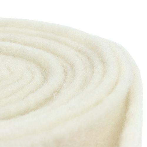 Floristik24 Ruban feutre 15cm x 5m blanc