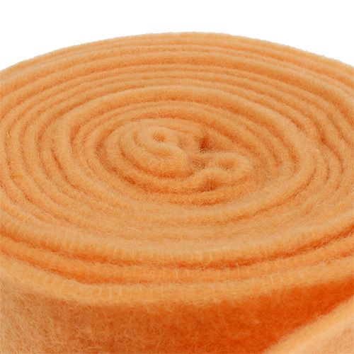 Floristik24 Ruban feutre 7,5cm 5m orange clair