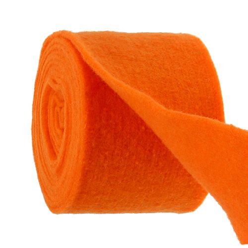 Floristik24 Ruban feutre orange 15cm 5m