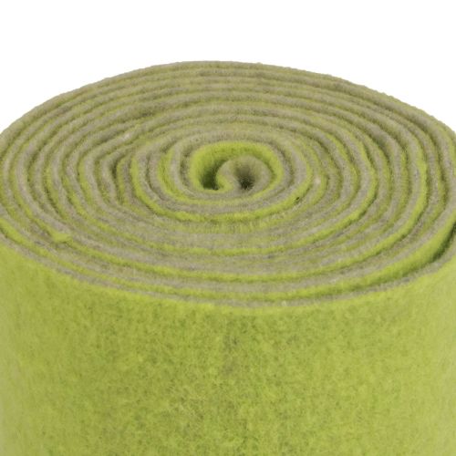 Floristik24 Ruban en feutre ruban de laine rouleau de feutre ruban décoratif vert gris 15cm 5m