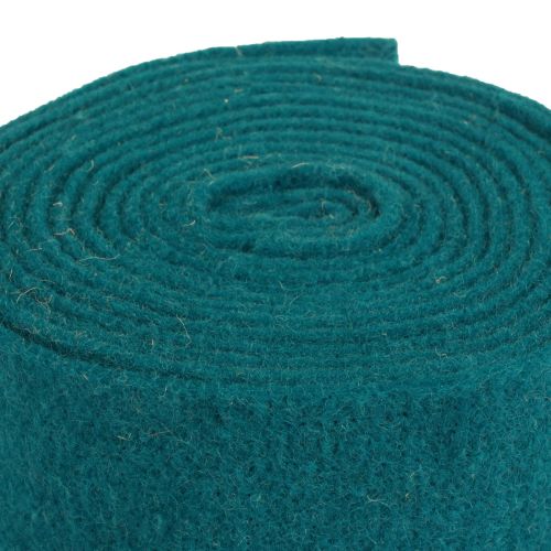 Floristik24 Ruban feutre ruban de laine rouleau de feutre turquoise bleu vert 7,5cm 5m
