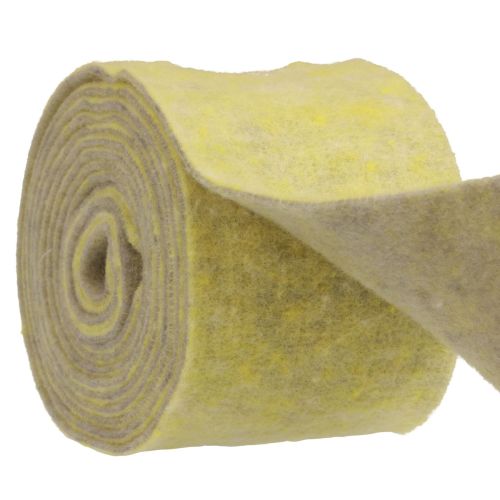 Ruban feutre ruban de laine ruban de pot ruban décoratif gris jaune 15cm 5m