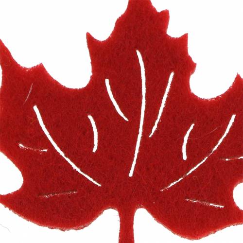 Floristik24 Saupoudrer de feuilles de feutre d'automne déco rouge, orange 3.5cm 36pcs