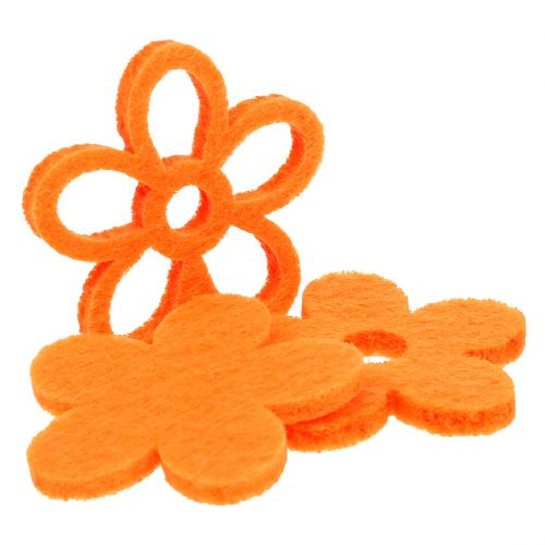 Floristik24 Fleur en feutre 4cm orange 72 pcs