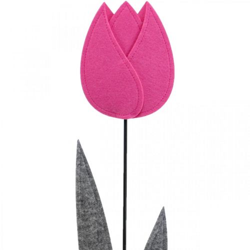 Article Feutrine fleur feutre déco fleur tulipe rose décoration de table H68cm