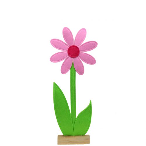 Floristik24 Fleur en feutre rose 64cm