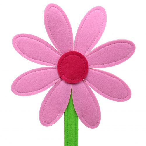 Floristik24 Fleur en feutre rose 64cm