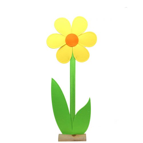 Fleur en feutrine jaune 87cm