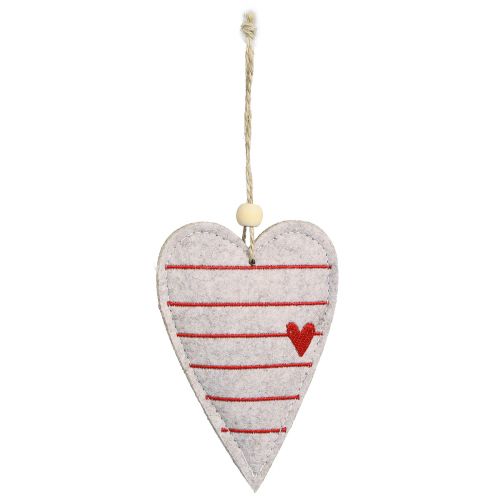 Article Coeurs en feutre décorations pour sapin de Noël coeurs beiges 8,5×12cm 6 pcs