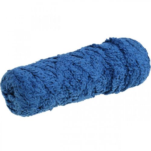 Article Cordon feutre polaire Mirabell annelé bleu 35m