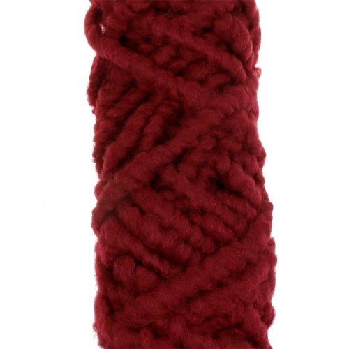 Article Cordon en feutre moelleux Mirabell 25 m rouge foncé