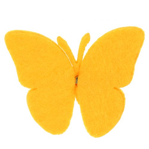 Floristik24 Papillons en feutrine sur clip 7 cm 24 p.