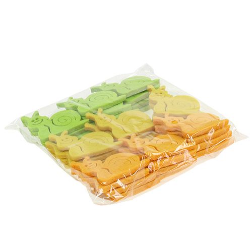 Floristik24 Escargot en feutre avec pastille adhésive 5cm assorti 36 pièces
