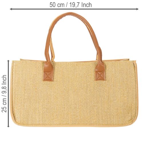 Sac en feutre aspect raphia 50 cm x 25 cm x 25 cm | Floristik24.be