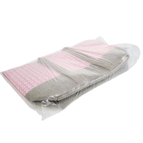 Floristik24 Sac en feutre rose-gris avec motif 55cm x 36cm x 18cm