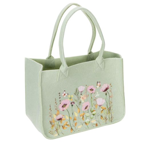 Floristik24 Sac en feutre à motif floral, idéal pour un usage quotidien et les loisirs, 38 cm