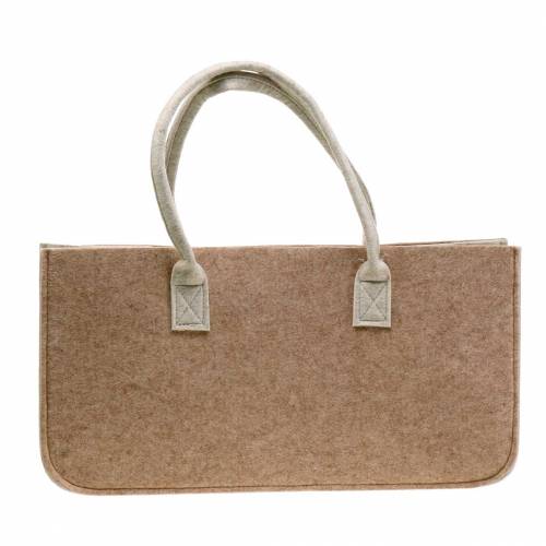 Floristik24 Sac en feutre marron clair 50 × 25 × 25cm