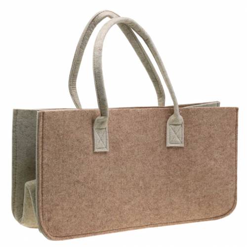 Floristik24 Sac en feutre marron clair 50 × 25 × 25cm