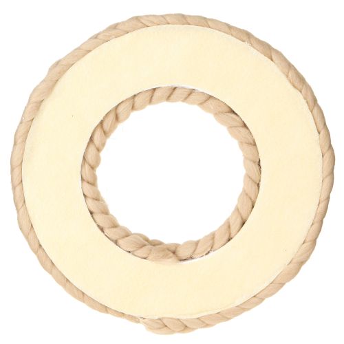 Article Couronne décorative en feutre de laine marron clair à suspendre Ø30cm L4cm