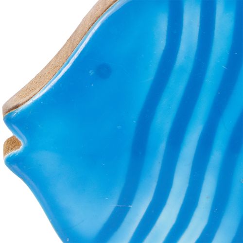 Article Figurine de poisson en bois, décoration marine, objet de décoration de table artisanal pour salon, 22 cm