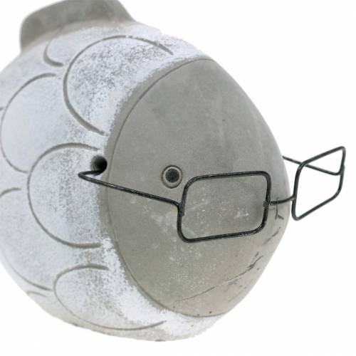 Floristik24 Poisson déco avec verres bleu blanc 15,5/14,5cm 2pcs