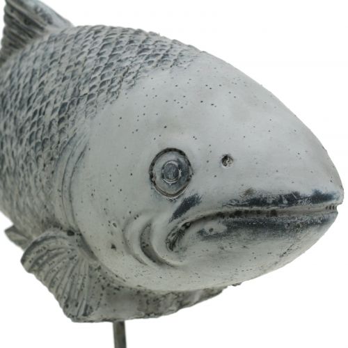 Floristik24 Figurine de jardin poisson sur pied H20cm