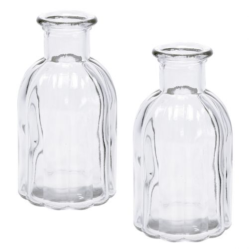 Article Vase bouteille petit Ø5,5cm H10,5cm transparent 6 pcs