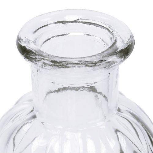 Article Vase bouteille petit Ø5,5cm H10,5cm transparent 6 pcs