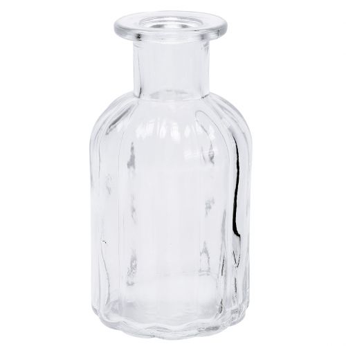 Floristik24 Vase à fleurs bouteille décoratif Ø7,5cm H13,5cm transparent 6 pcs
