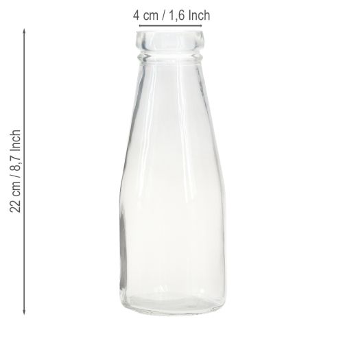 Article Bouteilles décoration bouteille en verre bouteille vase verre Ø8cm 22cm