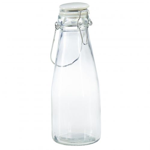 Bouteilles bouteille en verre décorative avec bouchon Ø8cm 24cm