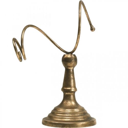 Porte-bouteille Métal Aspect antique Couleur or H24cm