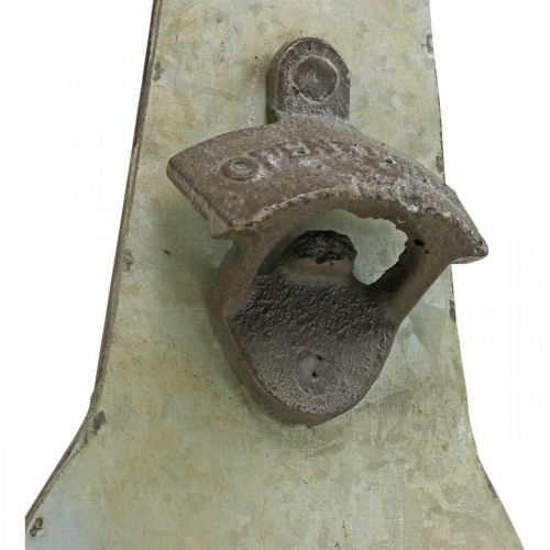 Article Décapsuleur vintage décoration métal avec bac de récupération H41cm
