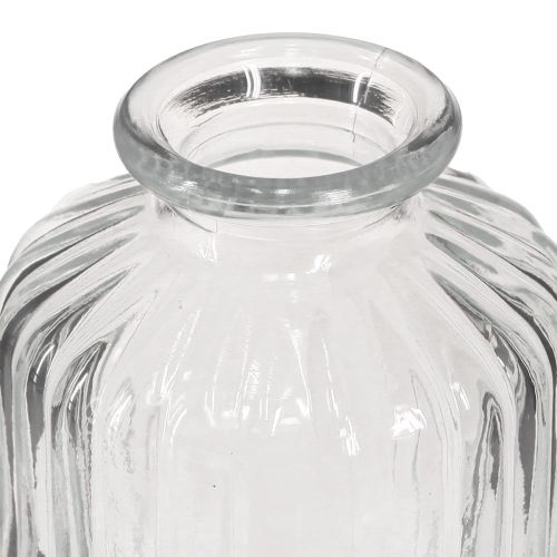 Floristik24 Vase bouteille mini vases en verre décor rétro H9cm 4pcs