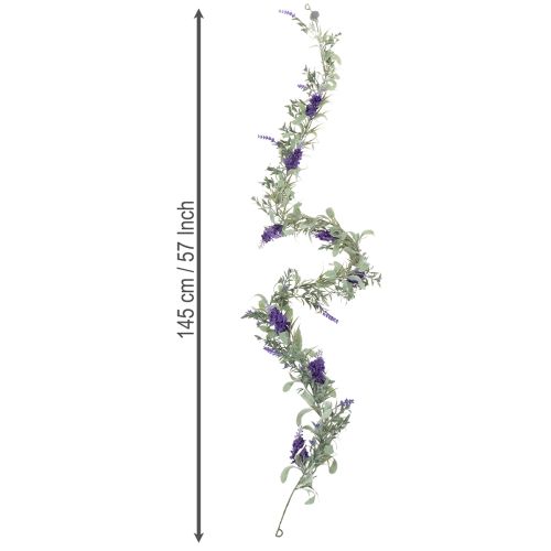 Article Guirlande de lilas artificielle, décoration printanière pour occasions spéciales et motifs saisonniers, 145 cm, lot de 2