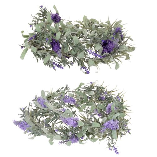 Article Guirlande de lilas artificielle, décoration printanière pour occasions spéciales et motifs saisonniers, 145 cm, lot de 2