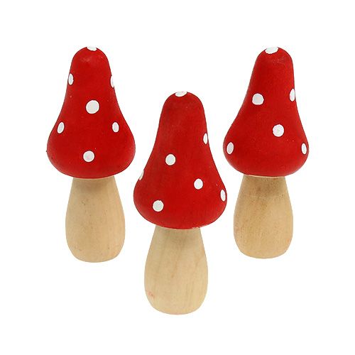 Floristik24 Toadstool en bois 6cm 12pcs