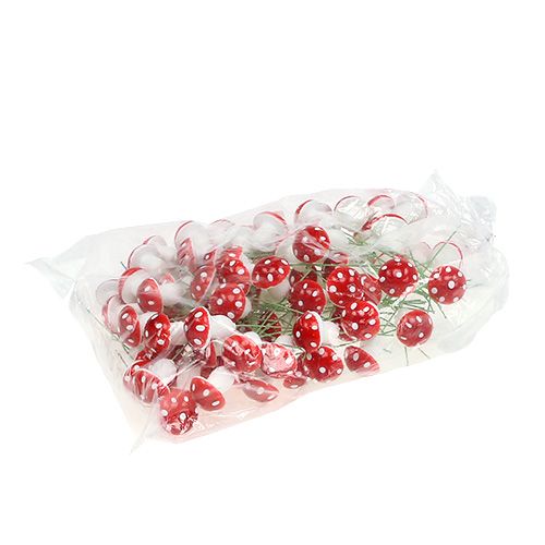 Floristik24 Toadstool sur un fil 2.2cm 100pcs
