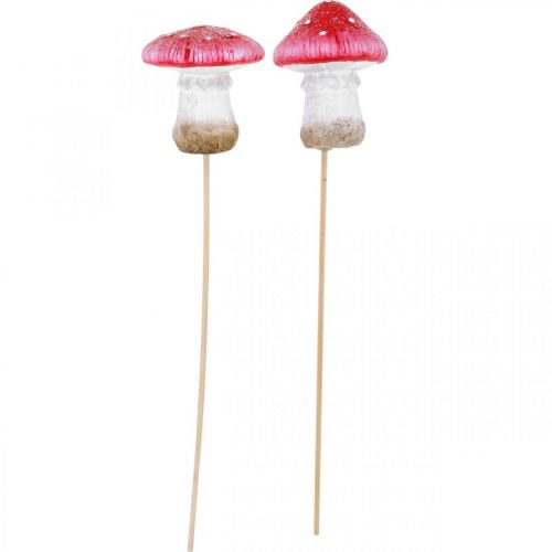 Floristik24 Bouchons déco amanite mouche Bouchons fleurs d'automne assortis H6 / 7cm 6pcs