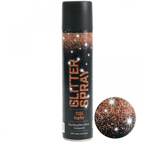 Floristik24 Spray de peinture pailleté en spray cuivre pailleté 400 ml