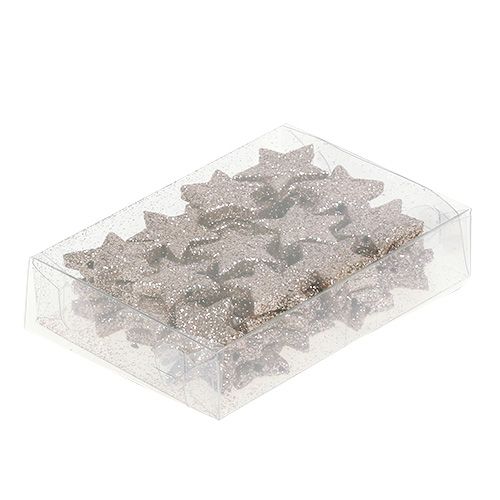 Article Étoiles scintillantes 2,5 cm champagne 96 pcs