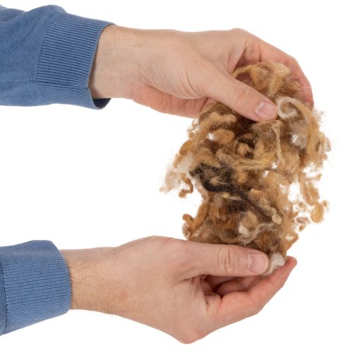 Laine de mouton mélangée brune, laine naturelle, en vrac, pour loisirs créatifs, 250 g | Floristik24.be