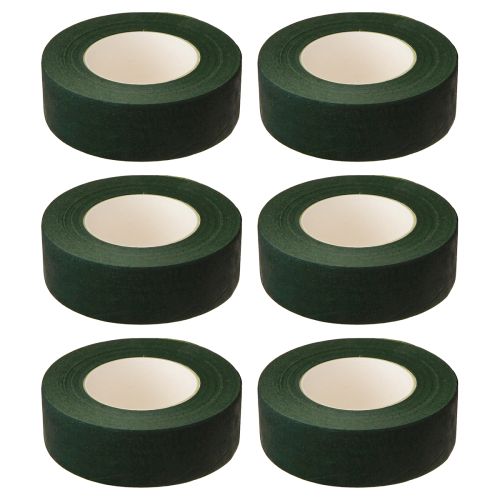 Article Ruban Floral Ruban de Fleur Ruban d&#39;Enveloppement Vert 25mm 6 pcs