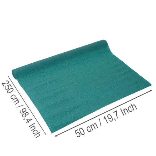 Papier crépon pour fleuriste, bleu, rouleau 50 x 250 cm | Floristik24.be