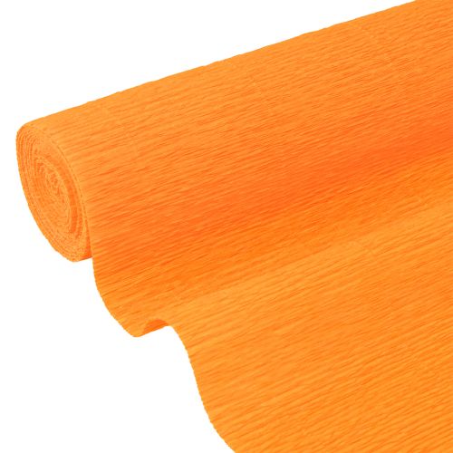 Papier crêpe fleuriste orange clair 50x250cm