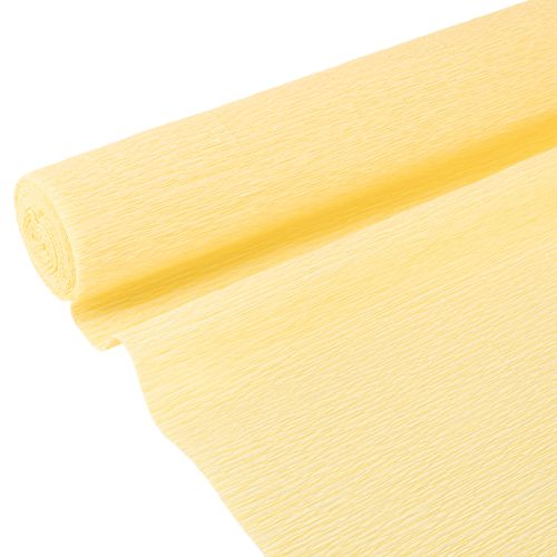 Papier crêpe fleuriste jaune pastel 50x250cm
