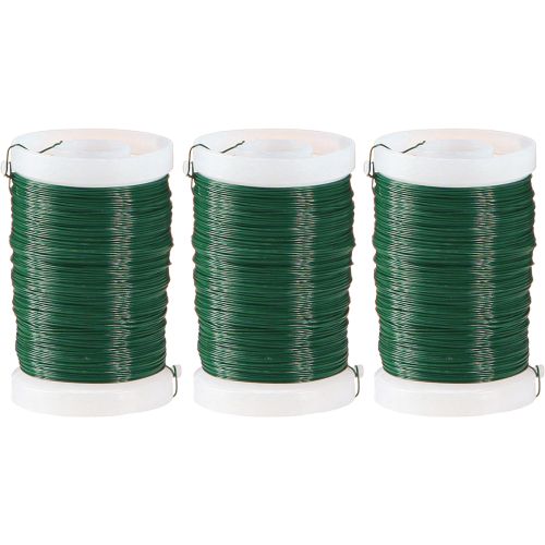 Article Fil de fleuriste fil décoratif fil de myrte vert 0,30mm 100g 3 pcs
