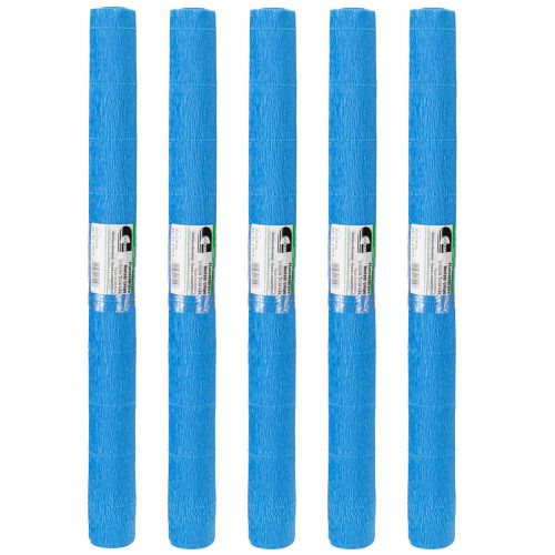 Article Papier crépon pour fleuriste bleu 50×250cm 5 pièces
