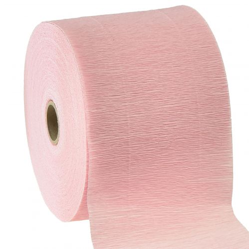 Floristik24 Crêpe Fleur rose clair L10cm grammage 128g/m² L250cm 2 pièces